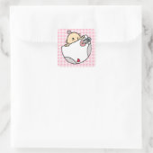 Baby Girl Vierkante Sticker (Tas)