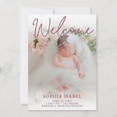Baby Girl Welcome Photo Faire-part de naissance (Devant)