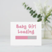 Baby Girllading Briefkaart (Staand voorkant)