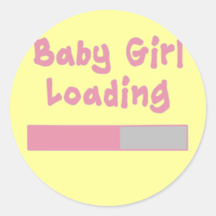 Baby Girllading Ronde Sticker