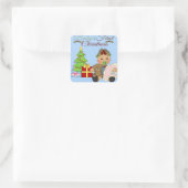 Baby Girl's 1e Kerstplein Sticker (Tas)