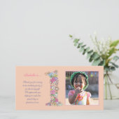 Baby Girls 1er anniversaire Merci Carte photo (Debout devant)