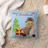 Baby Girl's eerste kerstSierkussen Kussen (Deken)