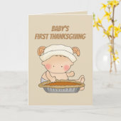Baby girls first Thanksgiving ajouter carte de mes (Fleur jaune)
