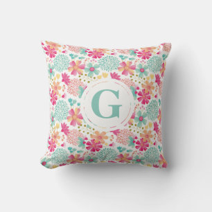 Baby Girls Letter Floral Pattern Neursery Pillow Kussen