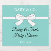 Baby Glam Sprinkle Shower Celebration Tiara Party Sparkling Wijnetiket (Enkel label)