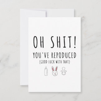 Baby Glückwunsch Karte zur Geburt - Reproduced Kaart