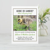 Baby Goose Genre Révéler Invitation (Debout devant)