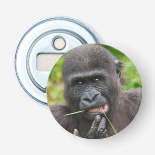 Baby Gorilla Cuteness Button Flesopener