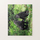 Baby Gorillas Jouer au puzzle (Vertical)