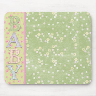 Baby Green Yellow Roses Mousepad Muismat