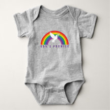 Baby Grey Snap T-shirt God's belofte regenboog met