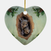Baby grijze kerst keramisch ornament (Achterkant)