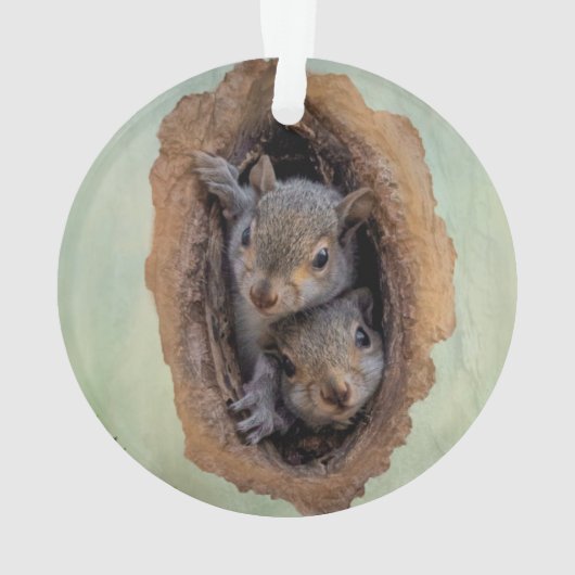 Baby grijze kerst ornament (achterkant)