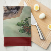 Baby grijze kerst theedoek (Quarter Fold)