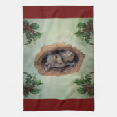 Baby grijze kerst theedoek (Verticaal)