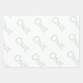 Baby groen wit een jaar oud inpakpapier vel (Voorkant 3)