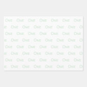 Baby groen wit een jaar oud inpakpapier vel (Voorkant)