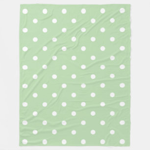 Baby groene polka stippen fleece deken