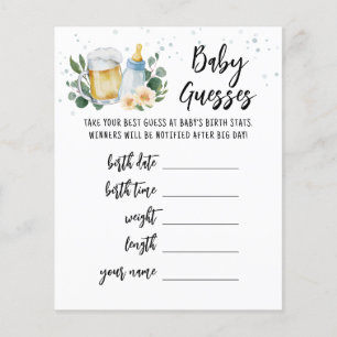 Baby Guesses voorspellingen Greenery Baby breekt
