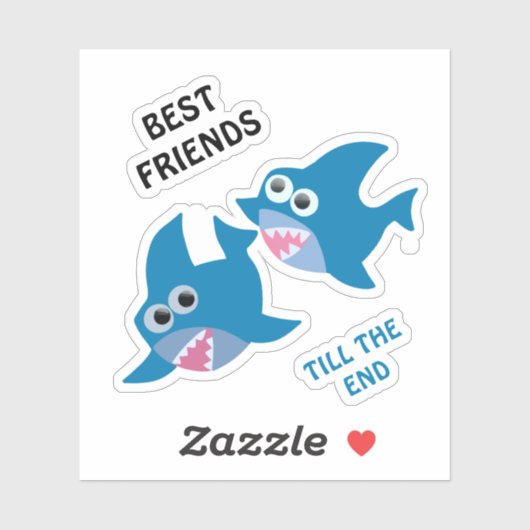 Baby-haaien Sticker (Vel)