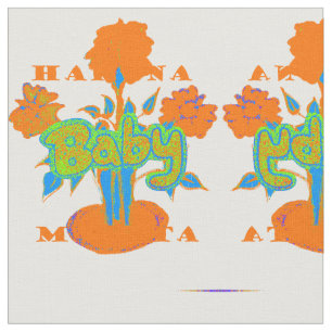 Baby Hakuna Matata Custom Combed Cotton Fabric Stof