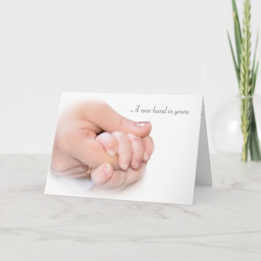 Baby Hand Gefeliciteerd Kaart (Voorkant)