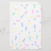 Baby Hand Prints en Voet Prints Briefpapier (Voorkant / Achterkant)