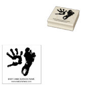 Baby handschoentroet 	rubberstempel (Gestempeld)