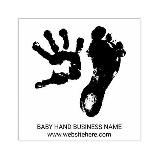 Baby handschoentroet 	rubberstempel (Afrduk)