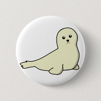 Baby Harp Seal Button