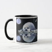 Baby Harp Seal & Moon Wildlife Supporter Mug cadea (Gauche)