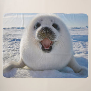 Baby Harp Seal Sherpa Deken