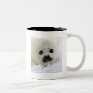 Baby Harp Seal Tweekleurige Koffiemok