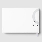 Baby Hart | Klassieke Zwarte Script Bloem Gastenboek (Achterkant)