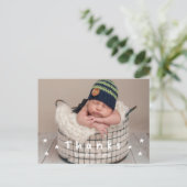 Baby Hartelijk dank Foto Briefkaarten (Staand voorkant)