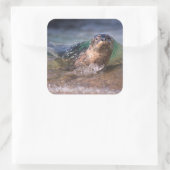 Baby-havenzegel Vierkante Sticker (Tas)