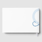 Baby Heart | Cerulean Blue Classic Flourish Script Gastenboek (Achterkant)