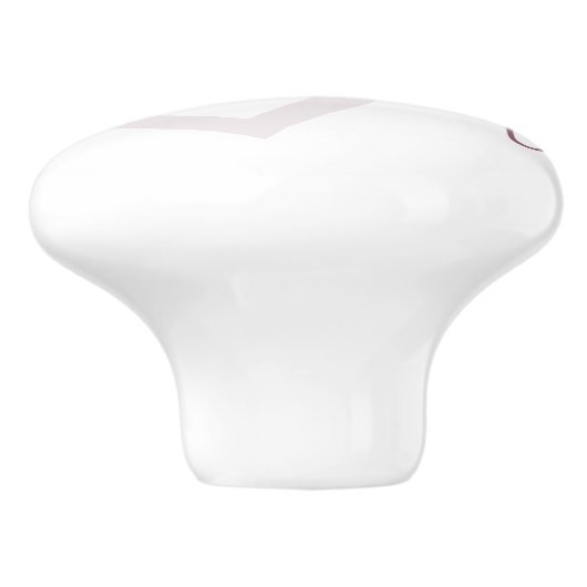 Baby Heart | Desert Roos Taupe Flourish Script Keramische Knop (Zijkant)