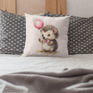 Baby Hedgehog roze ballon meisjes Kussen