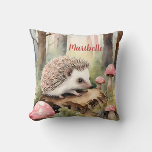 Baby Hedgehog roze paddenstoel meisjes gepersonali Kussen
