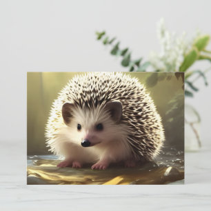 Baby Hedgel Wildlife Portrait Card Kaart