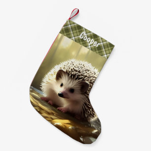 Baby Hedgel Wildlife Portrait Personalized Kleine Kerstsok