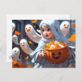 Baby heks met geest briefkaart (Voorkant / Achterkant)