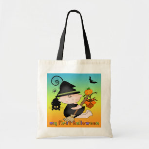 Baby heks mijn eerste halloween zakken tote bag
