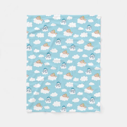 Baby Hercules and Pegasus Cloud Pattern Fleece Bla (Voorkant)