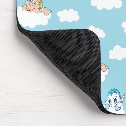 Baby Hercules and Pegasus Cloud Pattern Mouse Pad Muismat (Hoek)