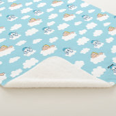 Baby Hercules and Pegasus Cloud Pattern Sherpa Bla Deken (3/4)