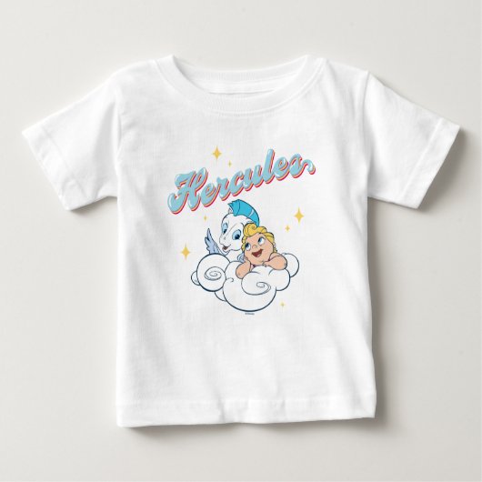 Baby Hercules and Pegasus on a Cloud Baby T-Shirt (Devant)