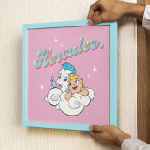 Baby Hercules and Pegasus on a Cloud Poster